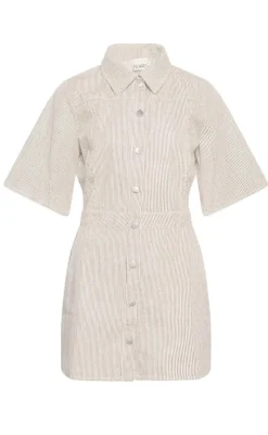 New Kjole - Benita - Beige/White Kjoler