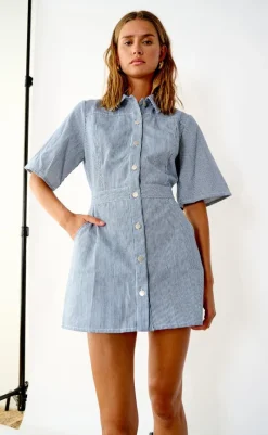 Outlet Kjole - Benita - Light Blue Kjoler