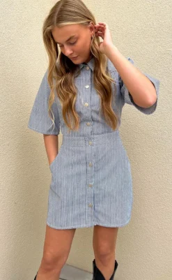 Outlet Kjole - Benita - Light Blue Kjoler