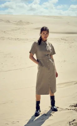 Clearance Kjole - Benita Long - Oyster Kjoler