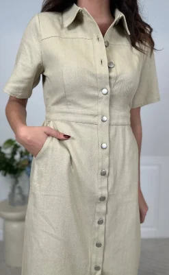 Clearance Kjole - Benita Long - Oyster Kjoler