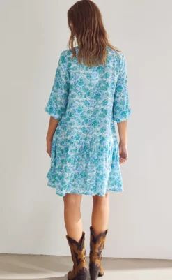 New Kjole - Imogene - Cindy Blue Print Kjoler