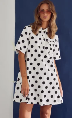 Best Kjole - Jozie - Carmella White Print Kjoler