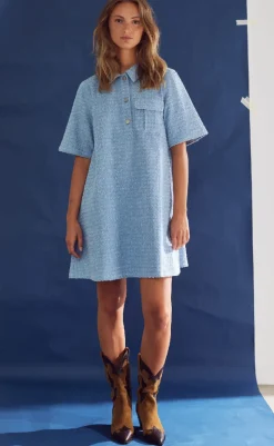 Online Kjole - Jozie - Light Blue Wash Kjoler