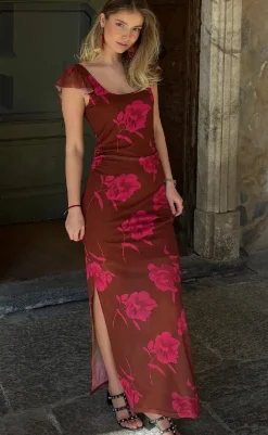 Outlet Kjole - Lauryn - Cassie Brown Print Kjoler