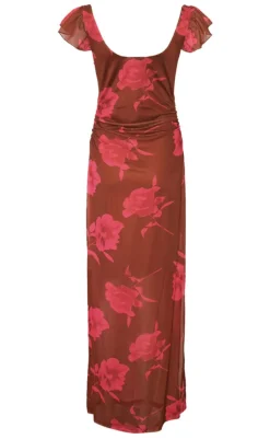 Outlet Kjole - Lauryn - Cassie Brown Print Kjoler