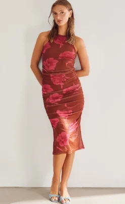 Online Kjole - Leanna - Cassie Brown Print Kjoler