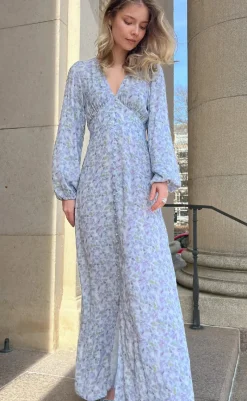 Kjole - Lilith - Cinthia Blue Print Kjoler