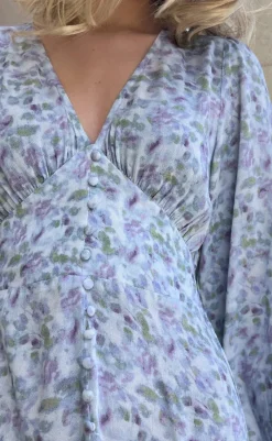 Kjole - Lilith - Cinthia Blue Print Kjoler