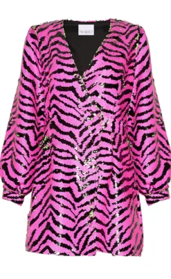 Sale Kjole - Pace Belt - Fuschia/Green Mix Kjoler