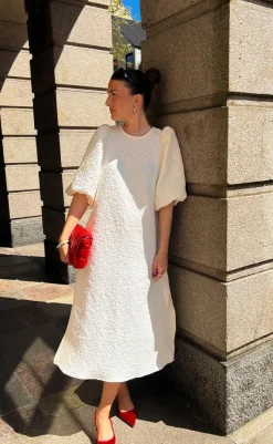 Discount Kjole - Reno Pastis Long - Cream Kjoler