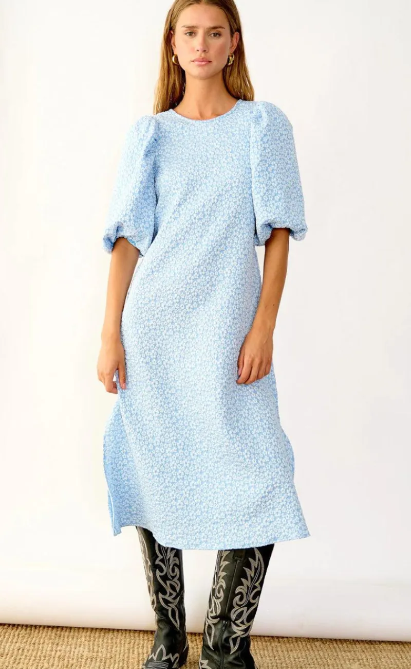 Discount Kjole - Reno Pastis Long - Light Blue Kjoler