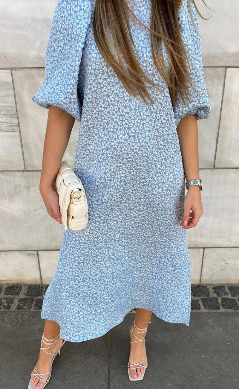 Discount Kjole - Reno Pastis Long - Light Blue Kjoler