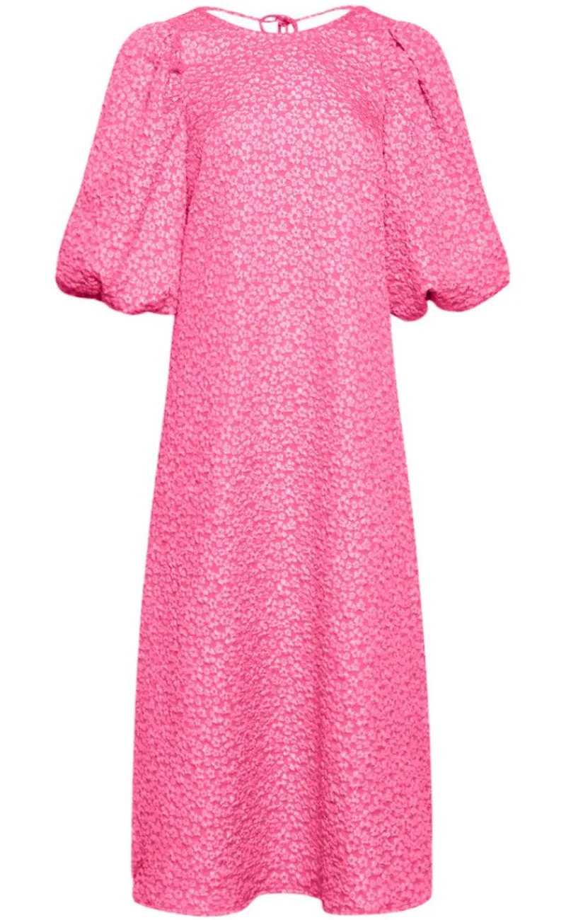 New Kjole - Reno Pastis Long - Bright Pink Kjoler