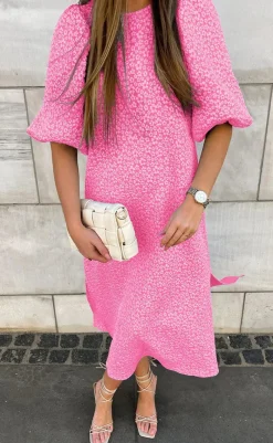 New Kjole - Reno Pastis Long - Bright Pink Kjoler