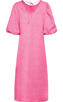 New Kjole - Reno Pastis Long - Bright Pink Kjoler