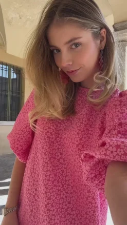 New Kjole - Reno Pastis Long - Bright Pink Kjoler