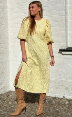 New Kjole - Reno Pastis Long - Buttercup Yellow Kjoler