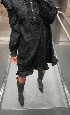 Discount Kjole - Reno Ruby Ruffle - Black Kjoler