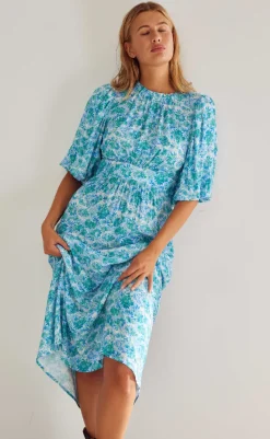 Clearance Kjole - Ruth - Cindy Blue Print Kjoler