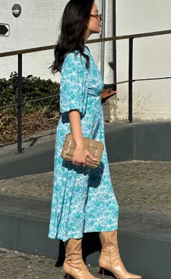 Clearance Kjole - Ruth - Cindy Blue Print Kjoler