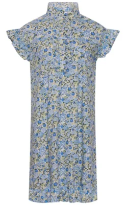 New Kjole - Sally - Blue/Yellow Flower Kjoler