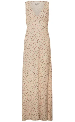 Outlet Kjole - Sicily - Cream/Red Mini Flower Kjoler