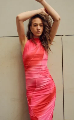 New Kjole - Sutton - Dicy Pink Print Kjoler