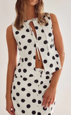 Discount Nederdel - Kambria - Carmella White Print Nederdele