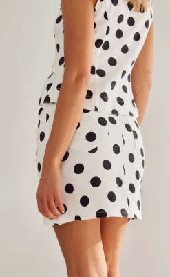 Discount Nederdel - Kambria - Carmella White Print Nederdele