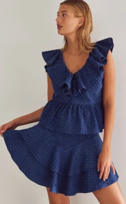 Discount Nederdel - Lilianna - Blue Wash Nederdele