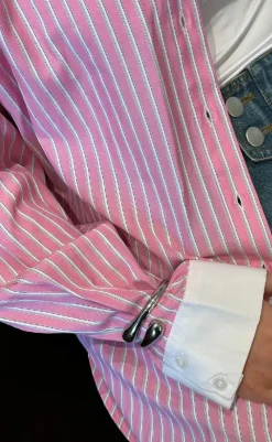 Skjorte - Lakelynn - Carsyn Pink Stripe Skjorter