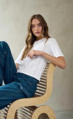 Sale Strik - Kataleyah - White Striktrøjer & Sweat