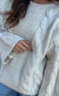 New Strik - Lyza - Ivory Striktrøjer & Sweat