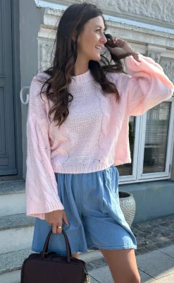Online Strik - Lyza Short - Dusty Pink Striktrøjer & Sweat