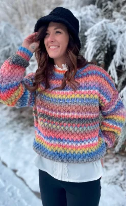 Sale Sweater - Gio - Multi Mix Striktrøjer & Sweat