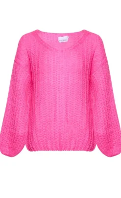 Sweater - Joseph - Bright PInk Striktrøjer & Sweat