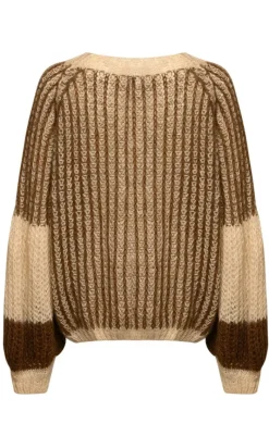 Sweater - Liana - Beige/Brown Striktrøjer & Sweat