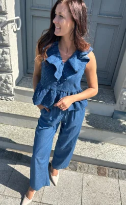 Clearance Top - Louisa - Blue Wash T-shirts & Toppe