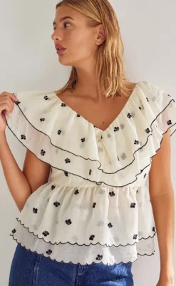 Top - Louisa - Offwhite T-shirts & Toppe