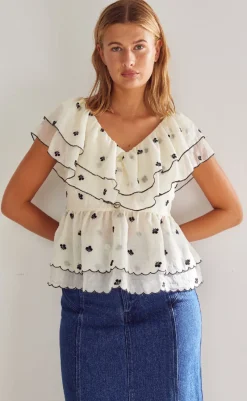 Top - Louisa - Offwhite T-shirts & Toppe