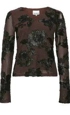 Discount Top - Lucille - Chocolate Black T-shirts & Toppe