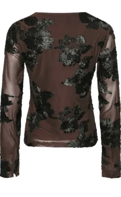 Discount Top - Lucille - Chocolate Black T-shirts & Toppe