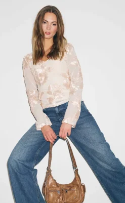 Hot Top - Lucille - Ivory T-shirts & Toppe