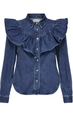 Online Bluse - Indigo - Dark Blue Denim Bluser