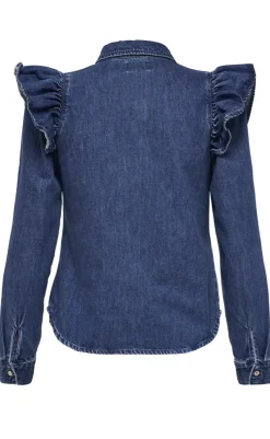 Online Bluse - Indigo - Dark Blue Denim Bluser