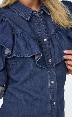 Online Bluse - Indigo - Dark Blue Denim Bluser