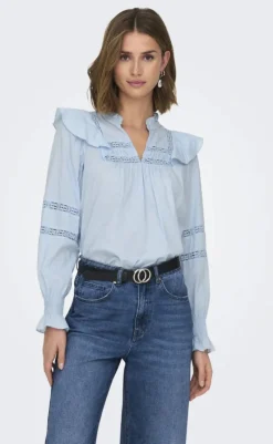 Outlet Bluse - Julia - Cashmere Blue Bluser