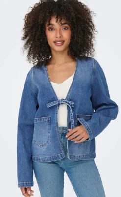 Sale Jakke - Jenna - Medium Blue Denim Jakker & Frakker|Alt Overtøj