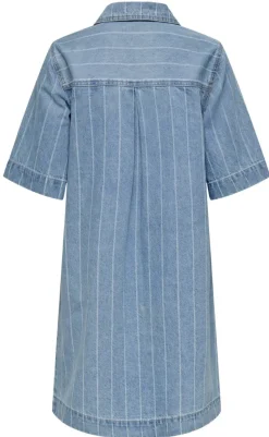 Kjole - Asta - Light Blue Denim Stripe Kjoler